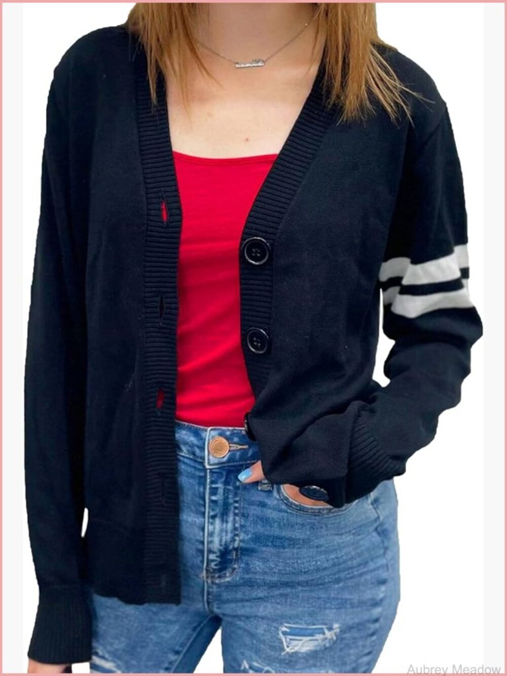 Vintage Varsity Cardigan Sweater Button Down Lightweight